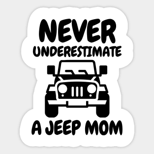 Never underestimate a jeep mom! Sticker